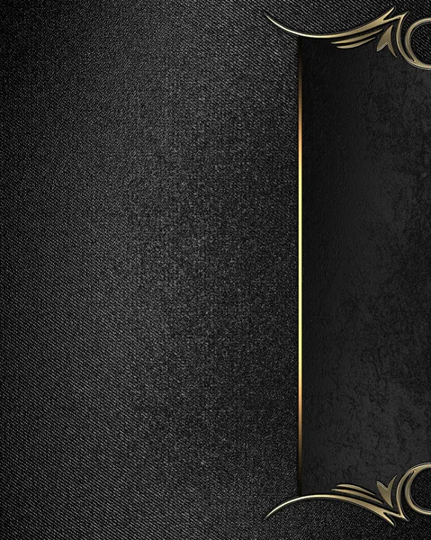 Black velvet background with ornament. Element for design. Template for design. copy space for ad brochure or announcement invitation, abstract background — Stock Photo, Image