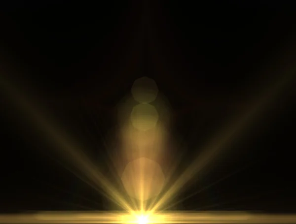 Design template - Yellow Star, sun with lens flare. Rays background. — Stock Photo, Image