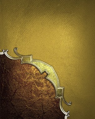 Elegant gold texture with gold pattern and red cutout. Element for design. Template for design. copy space for ad brochure or announcement invitation, abstract background