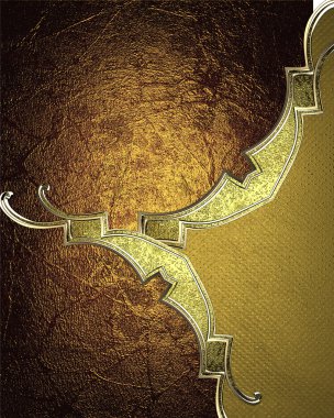 Grunge gold background with ancient gold edges. Element for design. Template for design. copy space for ad brochure or announcement invitation, abstract background