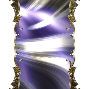 Blue frame with gold trim. Element for design. Template for design. copy space for ad brochure or announcement invitation, abstract background