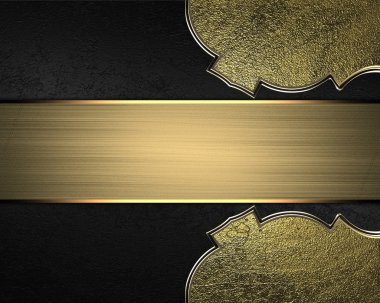 Altın tabela öğesi tasarım için. Tasarım şablonu. reklam broşür veya duyuru davet, arka plan için alanı Kopyala