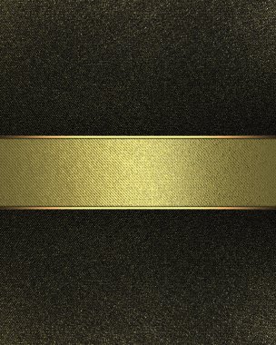 Black nameplate with gold line Element for design. Template for design. copy space for ad brochure or announcement invitation, abstract background