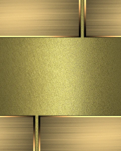 Gold-Typenschild-Element für Design. Vorlage für Design. Kopierraum für Werbebroschüre oder Ausschreibung, abstrakter Hintergrund — Stockfoto