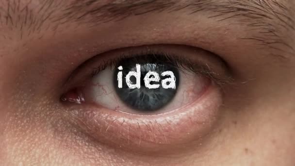 A ideia nos olhos — Vídeo de Stock