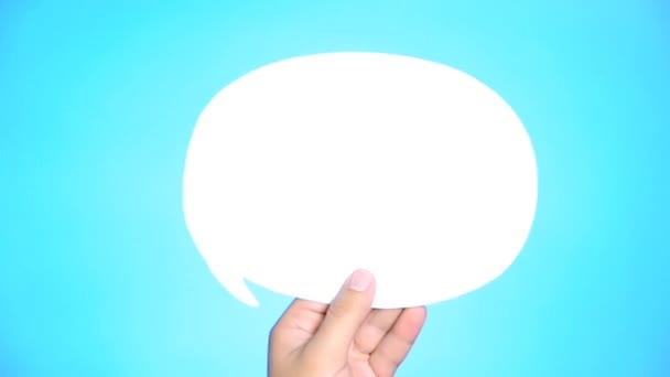 Good idea! Speech Bubble on blue background — Stock Video