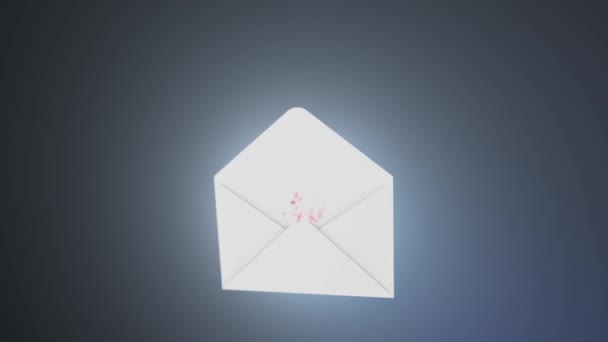 Le concept de spam. Beaucoup de spam sortant de l'enveloppe — Video