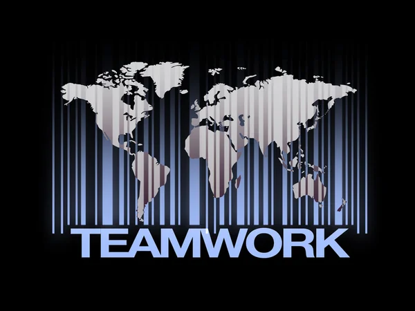 Código de barras Educação World Teamwork Concept — Fotografia de Stock