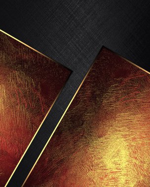 Abstract black texture with red inserts. Element for design. Template for design.