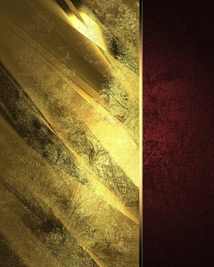 Abstract golden texture with red ribbon. Element for design. Template for design. copy space for ad brochure or announcement invitation, abstract background