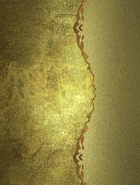 Grunge gold background with a pattern on the edge. Element for design. Template for design. copy space for ad brochure or announcement invitation, abstract background — Stok fotoğraf