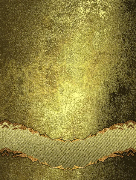 Grunge fundo dourado com fita. Elemento para design. Modelo para design. espaço de cópia para anúncio brochura ou anúncio convite, fundo abstrato — Fotografia de Stock