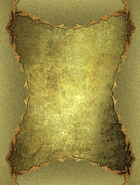 Grunge gold background with a metal frame. Element for design. Template for design. copy space for ad brochure or announcement invitation, abstract background — Stockfoto