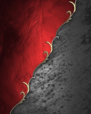 Red texture with metal corners. Element for design. Template for design. copy space for ad brochure or announcement invitation, abstract background