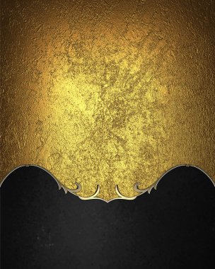 Old shabby gold background with black decorative edge. Element for design. Template for design. copy space for ad brochure or announcement invitation, abstract background