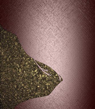 Brown texture with a cut of golden sand. Element for design. Template for design. copy space for ad brochure or announcement invitation, abstract background