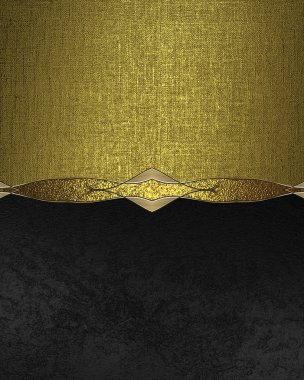 Black and gold background with a pattern. Element for design. Template for design. copy space for ad brochure or announcement invitation, abstract background