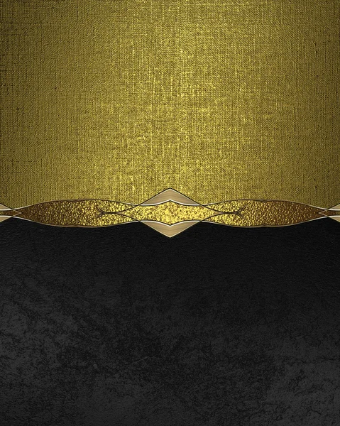 Black and gold background with a pattern. Element for design. Template for design. copy space for ad brochure or announcement invitation, abstract background — 图库照片