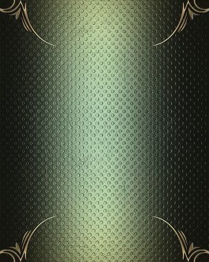 Green canvas with gold ornaments. Element for design. Template for design. copy space for ad brochure or announcement invitation, abstract background