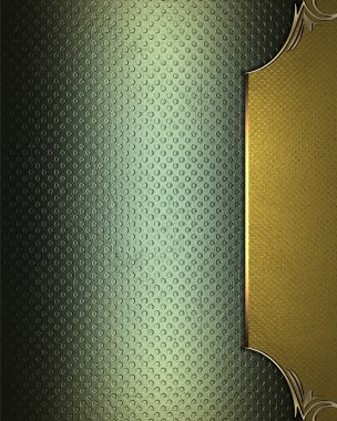 Green canvas with gold ornaments. Element for design. Template for design. copy space for ad brochure or announcement invitation, abstract background