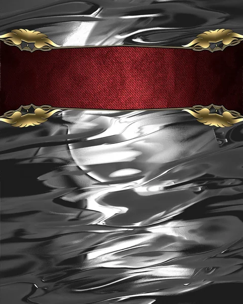 Abstract metallic background with red cutout. Element for design. Template for design. copy space for ad brochure or announcement invitation, abstract background — 图库照片