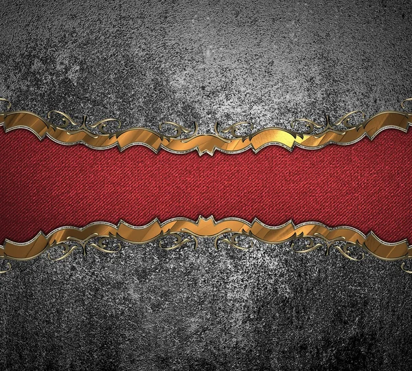 Frame made of iron with red. Element for design. Template for design. copy space for ad brochure or announcement invitation, abstract background — Stockfoto