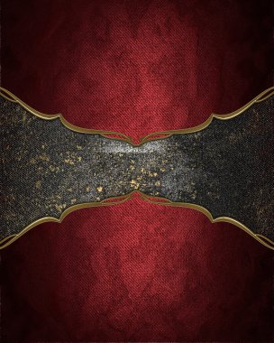 Red frame with gold ornaments with nameplate. Element for design. Template for design. copy space for ad brochure or announcement invitation, abstract background