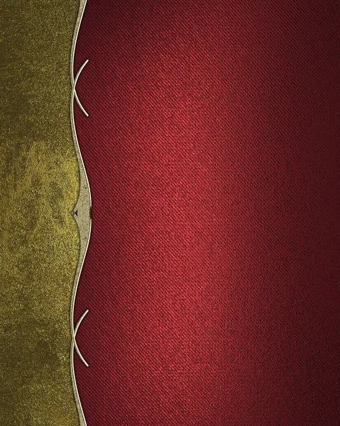 Textura grunge roja con borde dorado. Elemento para el diseño. Plantilla para diseño. espacio para la copia de anuncio folleto o anuncio invitación, fondo abstracto — Foto de Stock