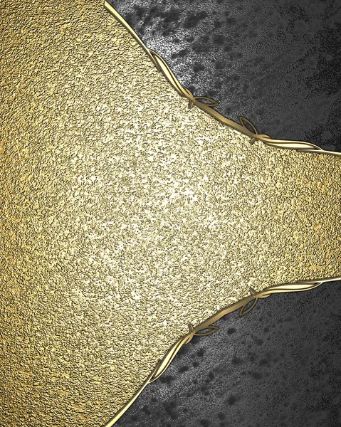 Gold texture with metal edges. Element for design. Template for design. copy space for ad brochure or announcement invitation, abstract background — Stock fotografie