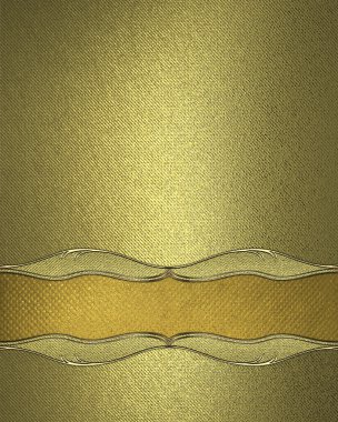 Gold texture with a golden plate for text. Element for design. Template for design. copy space for ad brochure or announcement invitation, abstract background