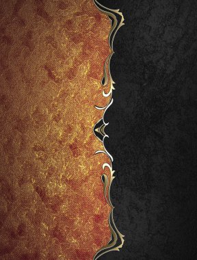 Red background with gold with a black edge. Element for design. Template for design. copy space for ad brochure or announcement invitation, abstract background