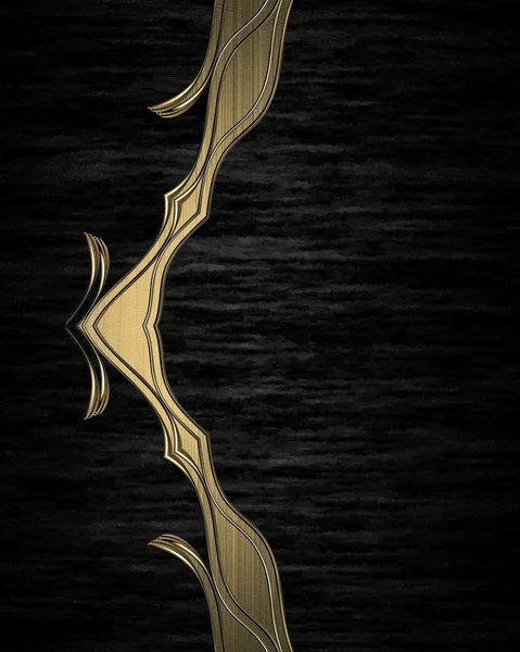 Black abstract background with gold pattern. Element for design. Template for design. copy space for ad brochure or announcement invitation, abstract background — Stock fotografie