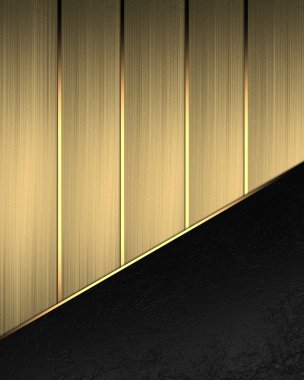 Background of golden ribbons with black bottom. Element for design. Template for design. copy space for ad brochure or announcement invitation, abstract background