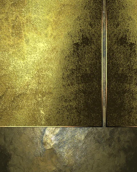 Grunge background with a gold plate. Element for design. Template for design. copy space for ad brochure or announcement invitation, abstract background