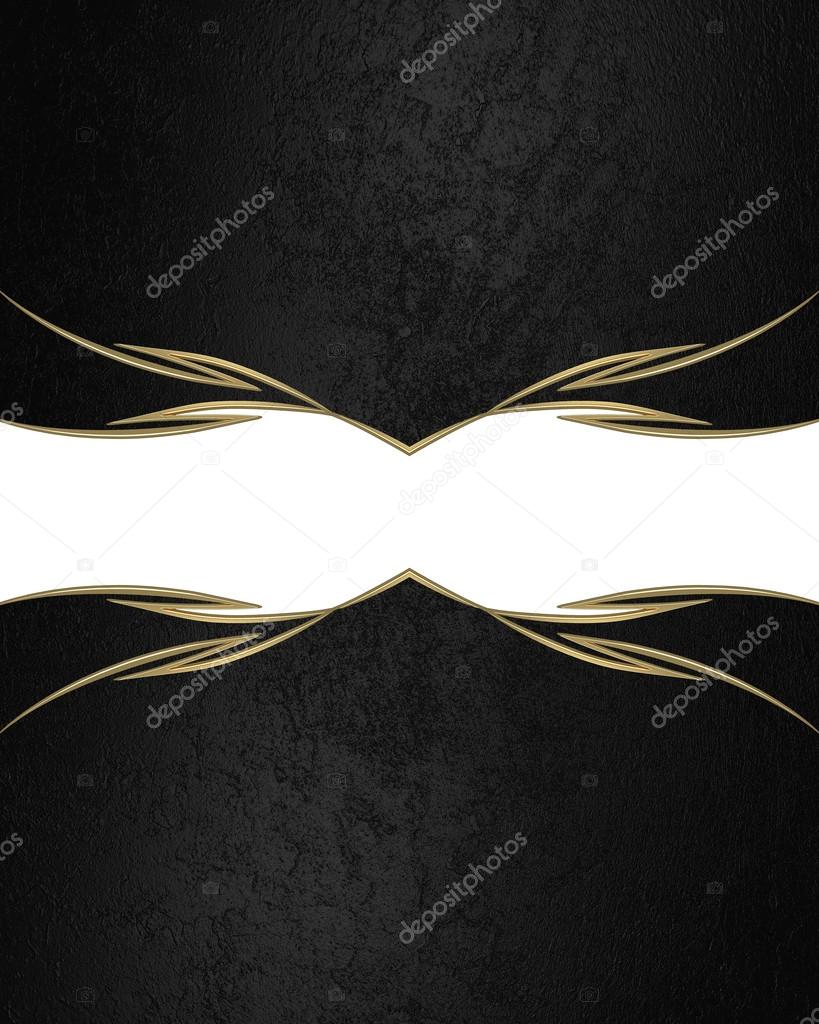 Black background with gold ornaments. Element for design. Template for design. copy space for ad brochure or announcement invitation, abstract background