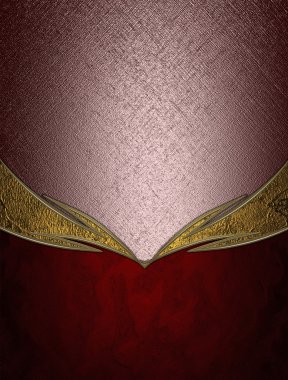 Brown and red background with gold inserts. Element for design. Template for design. copy space for ad brochure or announcement invitation, abstract background