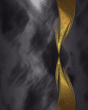 Black abstract texture with gold cuts. Element for design. Template for design. copy space for ad brochure or announcement invitation, abstract background