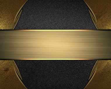 Black and gold background with a label. Element for design. Template for design. copy space for ad brochure or announcement invitation, abstract background