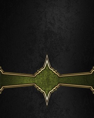 Black texture with green decoration. Element for design. Template for design. copy space for ad brochure or announcement invitation, abstract background