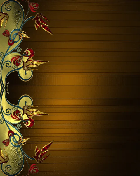 Pattern of flowers on brown background. Element for design. Template for design. copy space for ad brochure or announcement invitation, abstract background — 图库照片