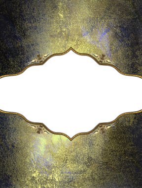 Grunge frame with gold border. Element for design. Template for design. copy space for ad brochure or announcement invitation, abstract background