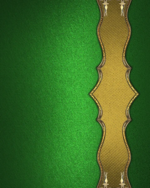 Textura verde con patrón dorado. Elemento para el diseño. Plantilla para diseño. espacio para la copia de anuncio folleto o anuncio invitación, fondo abstracto —  Fotos de Stock