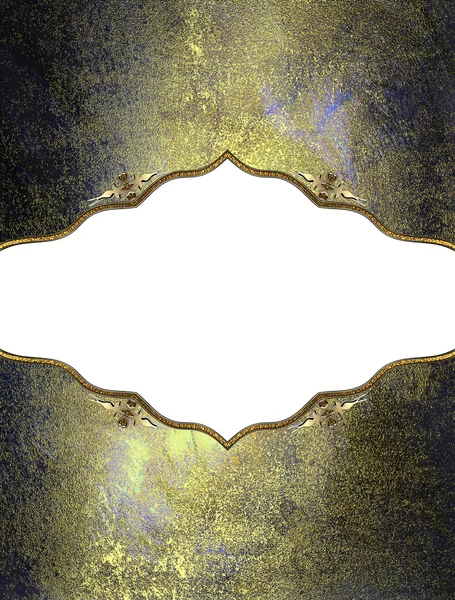 Grunge frame with gold border. Element for design. Template for design. copy space for ad brochure or announcement invitation, abstract background — Stockfoto