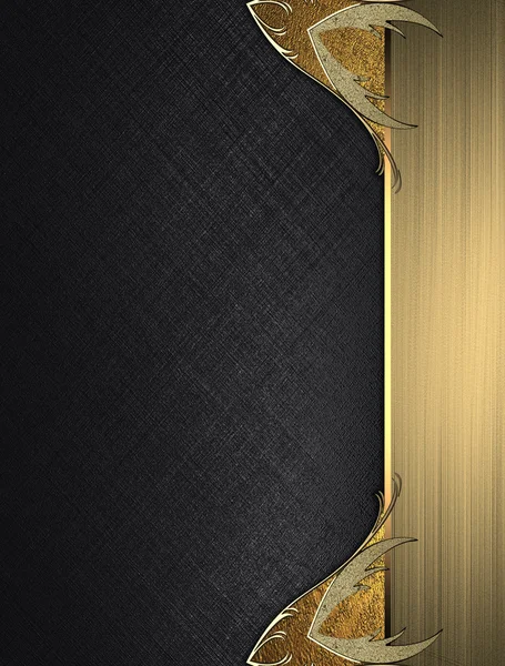 Siyah doku altın kenarı ile. Tasarım için öğe. Tasarım şablonu. reklam broşür veya duyuru davet, arka plan için alanı Kopyala.
