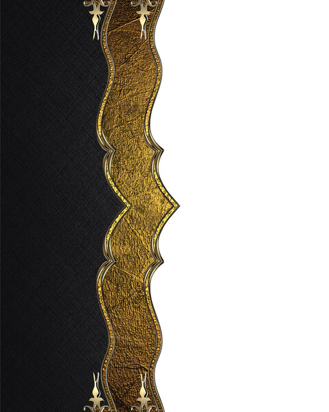 Black pattern with gold pattern. Element for design. Template for design. copy space for ad brochure or announcement invitation, abstract background.