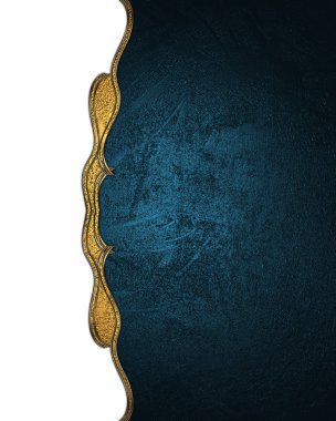 White edge of an antique pattern with blue texture. Element for design. Template for design. copy space for ad brochure or announcement invitation, abstract background.