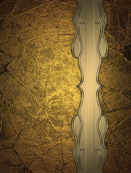 Golden grunge texture with a sign. Element for design. Template for design. copy space for ad brochure or announcement invitation, abstract background. — Φωτογραφία Αρχείου