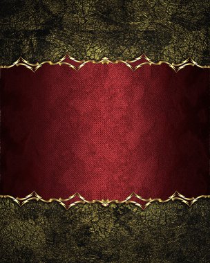 Grunge shabby old red background with an elegant plate. Element for design. Template for design. copy space for ad brochure or announcement invitation, abstract background.