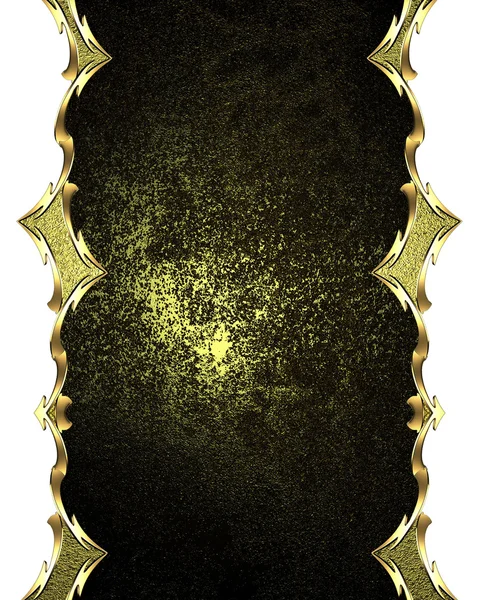 Abstract dark frame with gold ornaments. Element for design. Template for design. copy space for ad brochure or announcement invitation, abstract background. — Stockfoto