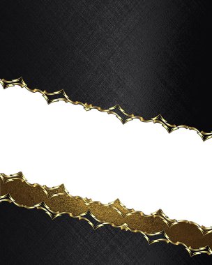 Black background with gold ornaments for design. Element for design. Template for design. copy space for ad brochure or announcement invitation, abstract background.